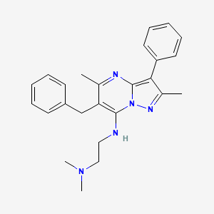 molecular formula C25H29N5 B4503441 6-benzyl-N-[2-(dimethylamino)ethyl]-2,5-dimethyl-3-phenylpyrazolo[1,5-a]pyrimidin-7-amine 