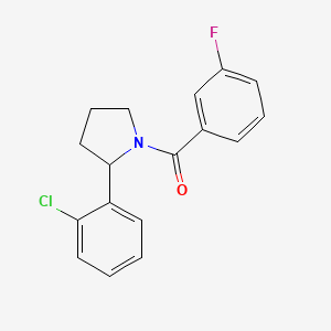 molecular formula C17H15ClFNO B4503465 2-(2-chlorophenyl)-1-(3-fluorobenzoyl)pyrrolidine 