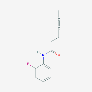 molecular formula C12H12FNO B450347 N-(2-fluorophenyl)hex-4-ynamide 