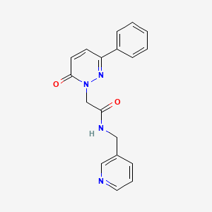 molecular formula C18H16N4O2 B4503473 2-(6-oxo-3-phenylpyridazin-1(6H)-yl)-N-(pyridin-3-ylmethyl)acetamide 