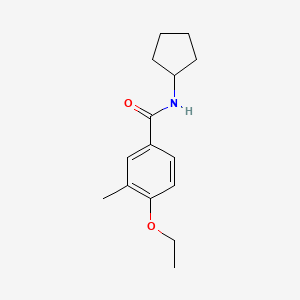 molecular formula C15H21NO2 B4503488 N-cyclopentyl-4-ethoxy-3-methylbenzamide 