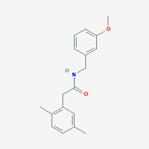 molecular formula C18H21NO2 B4503498 2-(2,5-dimethylphenyl)-N-(3-methoxybenzyl)acetamide 