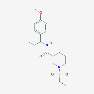 1-(ethylsulfonyl)-N-[1-(4-methoxyphenyl)propyl]-3-piperidinecarboxamide