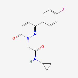 molecular formula C15H14FN3O2 B4503514 N-cyclopropyl-2-(3-(4-fluorophenyl)-6-oxopyridazin-1(6H)-yl)acetamide 