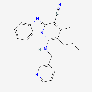 3-METHYL-2-PROPYL-1-[(3-PYRIDYLMETHYL)AMINO]PYRIDO[1,2-A][1,3]BENZIMIDAZOL-4-YL CYANIDE