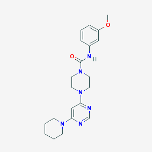 N-(3-methoxyphenyl)-4-[6-(1-piperidinyl)-4-pyrimidinyl]-1-piperazinecarboxamide