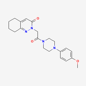 molecular formula C21H26N4O3 B4503542 2-{2-[4-(4-methoxyphenyl)piperazino]-2-oxoethyl}-5,6,7,8-tetrahydro-3(2H)-cinnolinone 