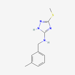 N-[(3-METHYLPHENYL)METHYL]-5-(METHYLSULFANYL)-1H-1,2,4-TRIAZOL-3-AMINE