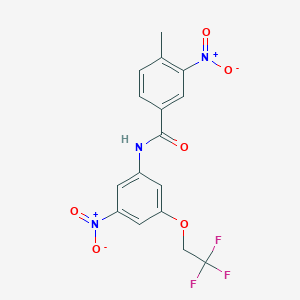 4-methyl-3-nitro-N-[3-nitro-5-(2,2,2-trifluoroethoxy)phenyl]benzamide