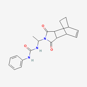 1-[1-(3,5-Dioxo-4-azatricyclo[5.2.2.02,6]undec-8-en-4-yl)ethyl]-3-phenylurea