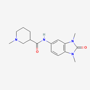 molecular formula C16H22N4O2 B4503570 N-(1,3-dimethyl-2-oxo-2,3-dihydro-1H-benzimidazol-5-yl)-1-methyl-3-piperidinecarboxamide 