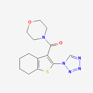 molecular formula C14H17N5O2S B4503574 morpholin-4-yl[2-(1H-tetrazol-1-yl)-4,5,6,7-tetrahydro-1-benzothiophen-3-yl]methanone 