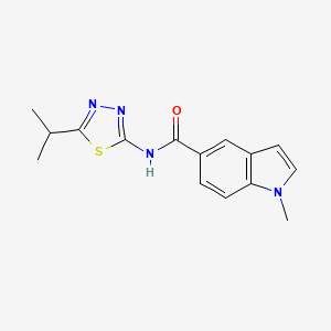 molecular formula C15H16N4OS B4503592 1-methyl-N-[(2Z)-5-(propan-2-yl)-1,3,4-thiadiazol-2(3H)-ylidene]-1H-indole-5-carboxamide 