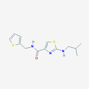 molecular formula C13H17N3OS2 B4503595 2-(异丁基氨基)-N-(2-噻吩基甲基)-1,3-噻唑-4-甲酰胺 