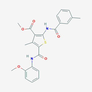 Methyl 5-[(2-methoxyanilino)carbonyl]-4-methyl-2-[(3-methylbenzoyl)amino]-3-thiophenecarboxylate
