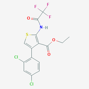 molecular formula C15H10Cl2F3NO3S B450361 Ethyl 4-(2,4-dichlorophenyl)-2-[(trifluoroacetyl)amino]-3-thiophenecarboxylate 