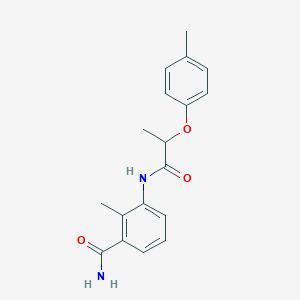 molecular formula C18H20N2O3 B4503613 2-甲基-3-{[2-(4-甲基苯氧基)丙酰基]氨基}苯甲酰胺 