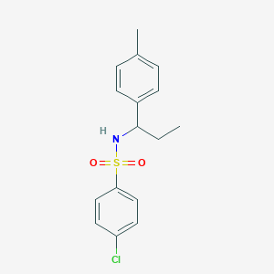 4-chloro-N-[1-(4-methylphenyl)propyl]benzenesulfonamide
