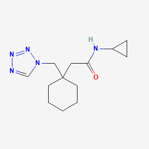 molecular formula C13H21N5O B4503620 N-环丙基-2-[1-(1H-四唑-1-基甲基)环己基]乙酰胺 