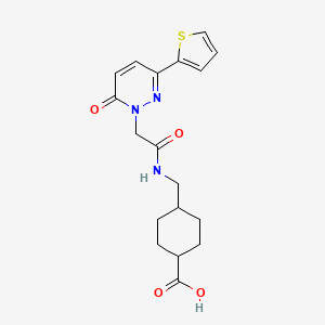 molecular formula C18H21N3O4S B4503622 TRANS-4-[({[6-OXO-3-(2-THIENYL)PYRIDAZIN-1(6H)-YL]ACETYL}AMINO)METHYL]CYCLOHEXANECARBOXYLIC ACID 