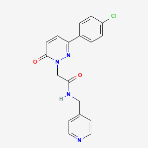 2-(3-(4-chlorophenyl)-6-oxopyridazin-1(6H)-yl)-N-(pyridin-4-ylmethyl)acetamide