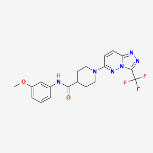 N-(3-methoxyphenyl)-1-[3-(trifluoromethyl)[1,2,4]triazolo[4,3-b]pyridazin-6-yl]piperidine-4-carboxamide