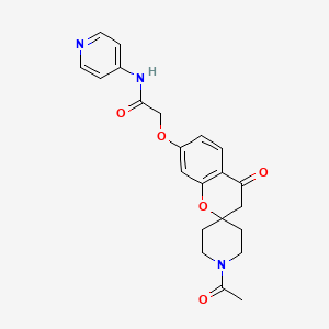 2-[(1'-acetyl-4-oxo-3,4-dihydrospiro[chromene-2,4'-piperidin]-7-yl)oxy]-N-(pyridin-4-yl)acetamide