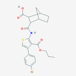 3-({[4-(4-Bromophenyl)-3-(propoxycarbonyl)-2-thienyl]amino}carbonyl)bicyclo[2.2.1]heptane-2-carboxylic acid