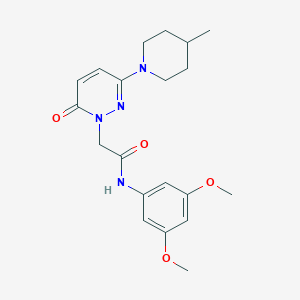 molecular formula C20H26N4O4 B4503694 N-(3,5-dimethoxyphenyl)-2-(3-(4-methylpiperidin-1-yl)-6-oxopyridazin-1(6H)-yl)acetamide 