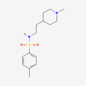 molecular formula C15H24N2O2S B4503703 4-methyl-N-[2-(1-methyl-4-piperidinyl)ethyl]benzenesulfonamide 