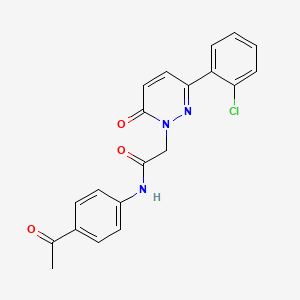 molecular formula C20H16ClN3O3 B4503720 N-(4-acetylphenyl)-2-[3-(2-chlorophenyl)-6-oxopyridazin-1(6H)-yl]acetamide 