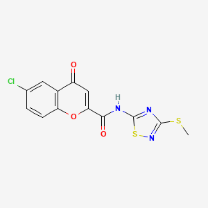 6-chloro-N-[3-(methylthio)-1,2,4-thiadiazol-5-yl]-4-oxo-4H-chromene-2-carboxamide