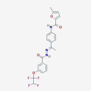 5-methyl-N-(4-{N-[3-(1,1,2,2-tetrafluoroethoxy)benzoyl]ethanehydrazonoyl}phenyl)-2-furamide