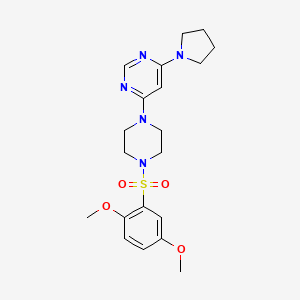 molecular formula C20H27N5O4S B4503767 4-{4-[(2,5-dimethoxyphenyl)sulfonyl]-1-piperazinyl}-6-(1-pyrrolidinyl)pyrimidine 