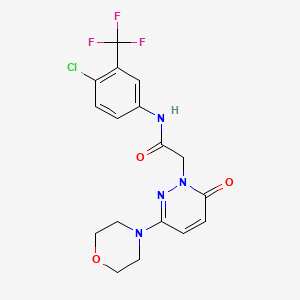 N-[4-chloro-3-(trifluoromethyl)phenyl]-2-[3-(morpholin-4-yl)-6-oxopyridazin-1(6H)-yl]acetamide