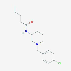 molecular formula C17H23ClN2O B4503828 N-[1-(4-氯苄基)-3-哌啶基]-4-戊烯酰胺 