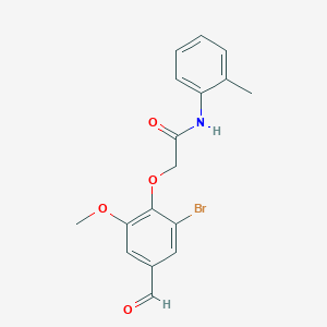 2-(2-bromo-4-formyl-6-methoxyphenoxy)-N-(2-methylphenyl)acetamide