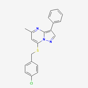 7-[(4-Chlorobenzyl)sulfanyl]-5-methyl-3-phenylpyrazolo[1,5-a]pyrimidine