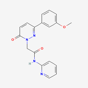 molecular formula C18H16N4O3 B4503867 2-(3-(3-methoxyphenyl)-6-oxopyridazin-1(6H)-yl)-N-(pyridin-2-yl)acetamide 