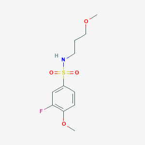 molecular formula C11H16FNO4S B4503874 3-fluoro-4-methoxy-N-(3-methoxypropyl)benzenesulfonamide 