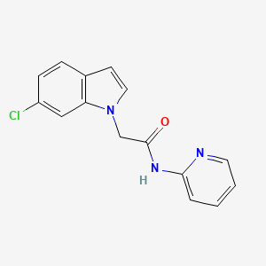 molecular formula C15H12ClN3O B4503902 2-(6-氯-1H-吲哚-1-基)-N-2-吡啶基乙酰胺 