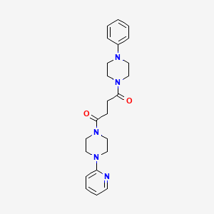 molecular formula C23H29N5O2 B4503903 1-(4-Phenylpiperazino)-4-[4-(2-pyridyl)piperazino]-1,4-butanedione 