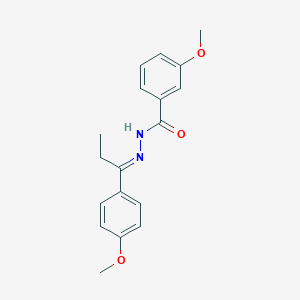 molecular formula C18H20N2O3 B450392 3-methoxy-N'-[1-(4-methoxyphenyl)propylidene]benzohydrazide 