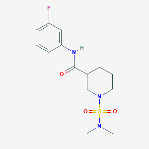 molecular formula C14H20FN3O3S B4503923 1-[(dimethylamino)sulfonyl]-N-(3-fluorophenyl)-3-piperidinecarboxamide 