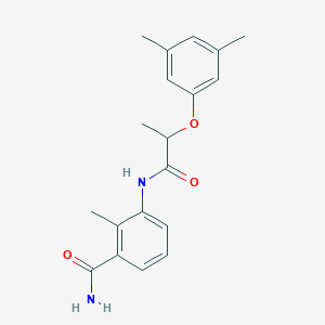 molecular formula C19H22N2O3 B4503924 3-{[2-(3,5-dimethylphenoxy)propanoyl]amino}-2-methylbenzamide 