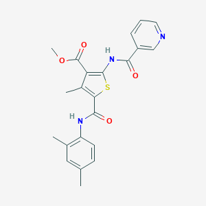 Methyl 5-[(2,4-dimethylanilino)carbonyl]-4-methyl-2-[(3-pyridinylcarbonyl)amino]-3-thiophenecarboxylate