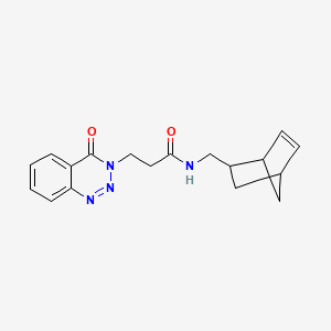 molecular formula C18H20N4O2 B4503934 N-(二环[2.2.1]庚-5-烯-2-基甲基)-3-(4-氧代-1,2,3-苯并三嗪-3(4H)-基)丙酰胺 