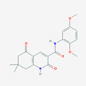 molecular formula C20H22N2O5 B4503942 N-(2,5-dimethoxyphenyl)-7,7-dimethyl-2,5-dioxo-1,2,5,6,7,8-hexahydroquinoline-3-carboxamide 