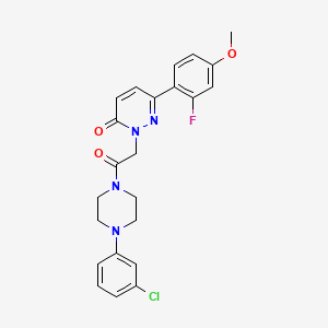 2-{2-[4-(3-chlorophenyl)piperazin-1-yl]-2-oxoethyl}-6-(2-fluoro-4-methoxyphenyl)pyridazin-3(2H)-one