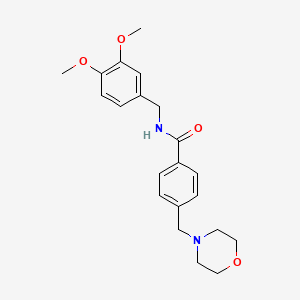 molecular formula C21H26N2O4 B4503969 N-(3,4-dimethoxybenzyl)-4-(4-morpholinylmethyl)benzamide 